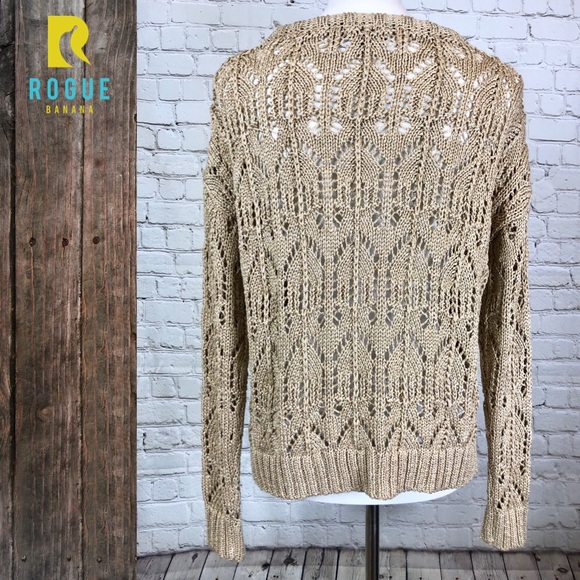 HP!👑Jones New York Gold Metallic Sweater👑 - Picture 5 of 8